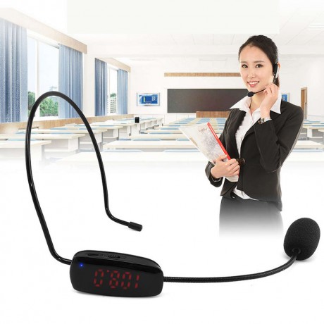 RadioFM Wireless Headset Microphone Handsfree Megaphone Mic