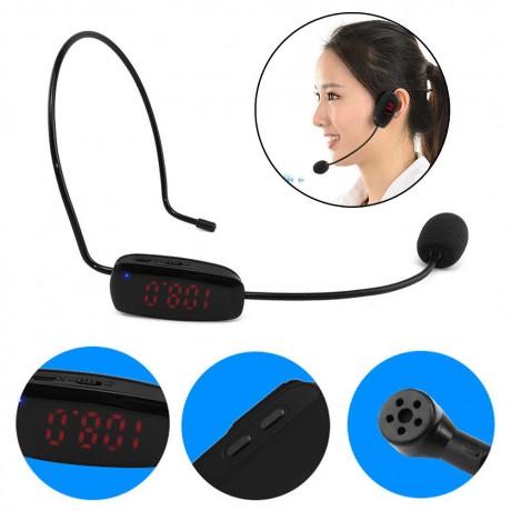 RadioFM Wireless Headset Microphone Handsfree Megaphone Mic