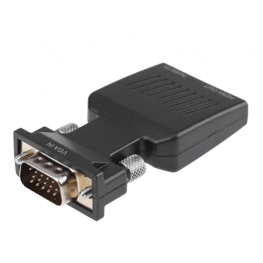 Portable VGA Male Port to HDMI Female Port Converter Adapter Connector