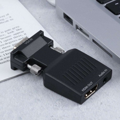 Portable VGA Male Port to HDMI Female Port Converter Adapter Connector