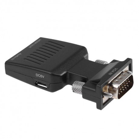 Portable VGA Male Port to HDMI Female Port Converter Adapter Connector