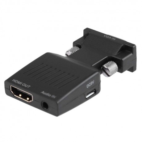 Portable VGA Male Port to HDMI Female Port Converter Adapter Connector