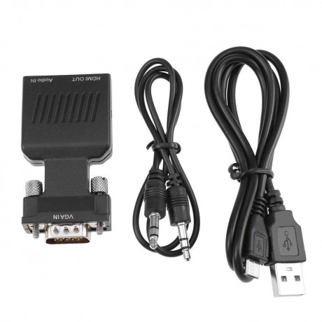 Portable VGA Male Port to HDMI Female Port Converter Adapter Connector