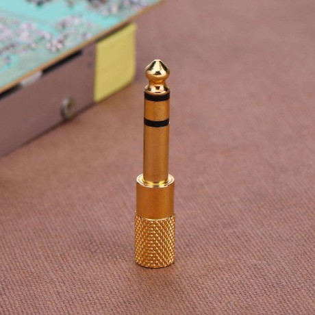 6.35mm 14 inch Male to 3.5mm 18 inch Female Stereo Lengthen Audio Adapter