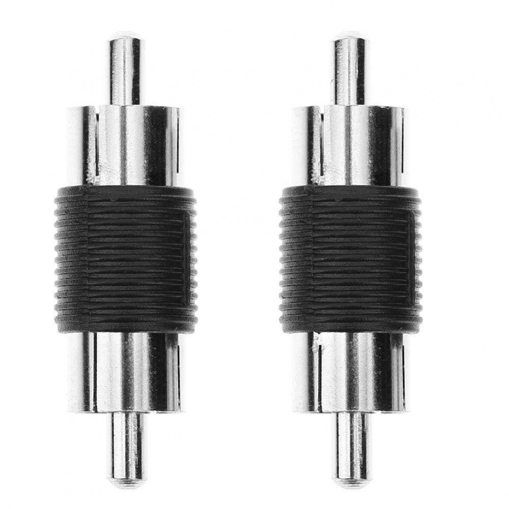 2pcs RCA Male to Male AV Audio Video Plug Jack Extension Cable Connectors