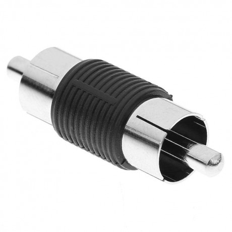 2pcs RCA Male to Male AV Audio Video Plug Jack Extension Cable Connectors