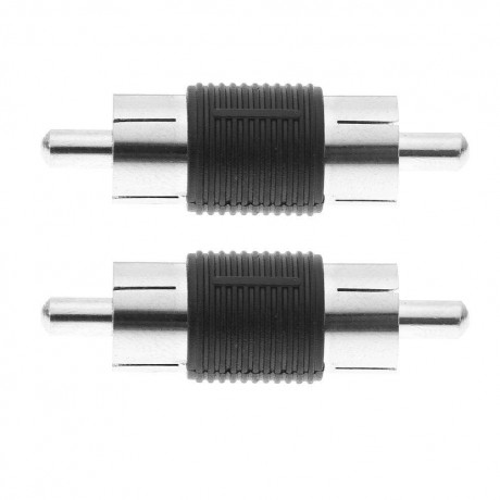 2pcs RCA Male to Male AV Audio Video Plug Jack Extension Cable Connectors