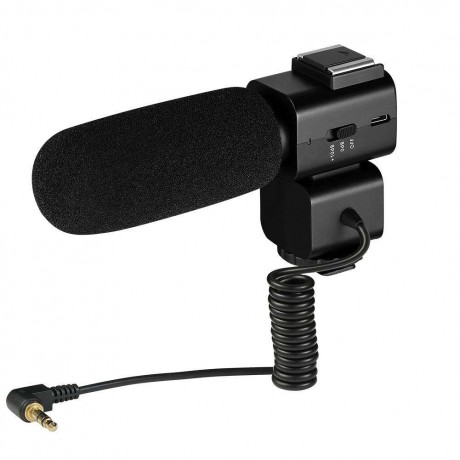 CM-520 External Microphone Cardioid Condenser Mic for Canon Nikon Hot Shoe