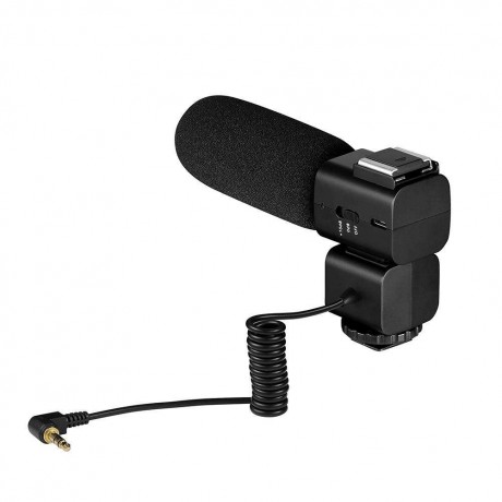 CM-520 External Microphone Cardioid Condenser Mic for Canon Nikon Hot Shoe